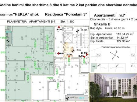 Shitet Apartament 3+1+2+Blk, Porcelan – Rezidenca ”Porcelan 3”, 210,000 Euro