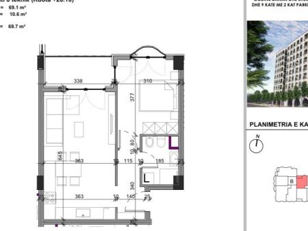 VENDESI APPARTAMENTO 1+1 PASKUQAN 83.640 EURO