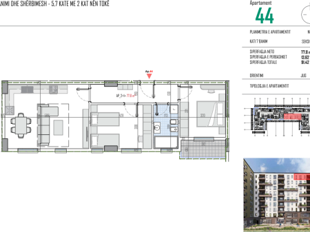 Apartament 2+1 Bulevardi Blu Kamez