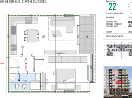 Apartament 1+1 Kamez (Rrethi Bathores)