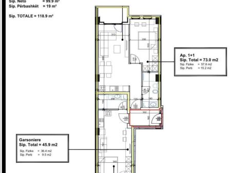 FOR SALE APARTMENT 1+1+STUDIO LAPRAKE 186,200 EURO