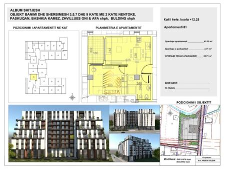Shitet, Apartament 1+1+blk, Paskuqan – BelFiore 1 Residence , 69.700 Euro