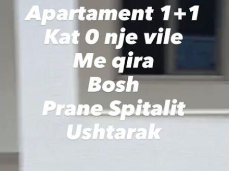 Jepet me qera apartament 1+1 bosh, kat 0 ne shtepi private, ne Laprake! 400 € /Muaj