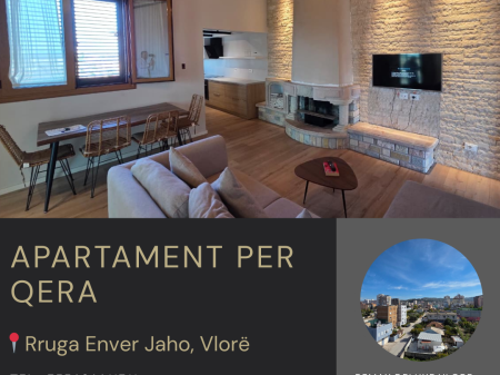 Apartament 1+1 me Qera, Rruga Enver Jaho, Vlorë