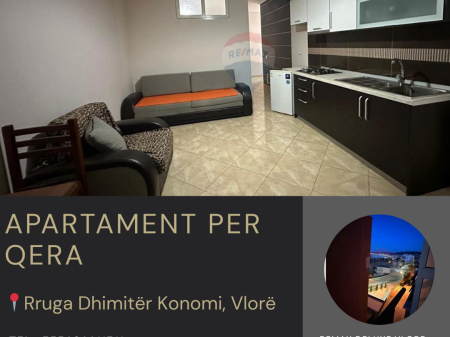 🏡 Apartament 1+1 me Qera – Rruga Dhimitër Konomi, Vlorë