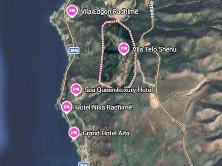 Toke ne shitje ne zonen midis Radhimes dhe Orikumit ne Vlore (ID 4191171).