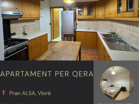 Apartament 2+1 me Qera Afatgjatë – Pranë ALSA, Vlorë