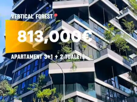 Shesim Apartment 3+1+2+lavanderi Vertical Forest , Air Albania