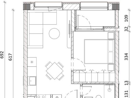 APARTAMENT 1+1 NE SHITJE NE ALI DEM