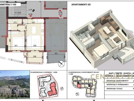 SHITET APARTAMENT 1+1 NE "RADHIMA FORTRESS"