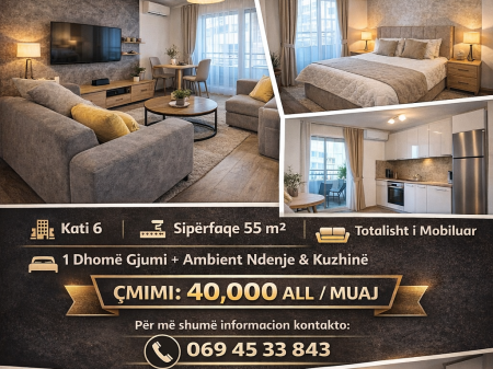 Apartament 1+1 me qera Kontakti Ali Dem