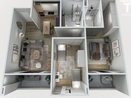 SHITET APARTAMENT 2+1+2, RIVERSIDE RESIDENCE, RRUGA "JAVER MALO", TIRANË