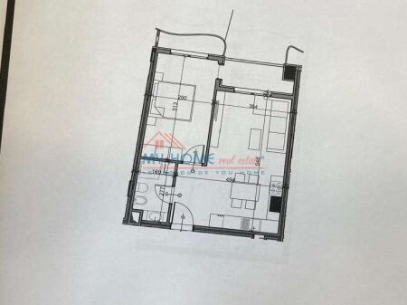 Apartament 1+1 ne Shitje Kompleksi Aluna ne Tirane