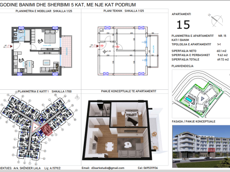 Apartament ne shitje Qerret 300m nga deti, rezidenca "Viktori" Luxury Apartaments