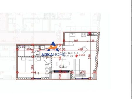 FOR SALE APARTMENT 1+1+BALCONY " FORMER AVIATION FIELD " 129500EURO