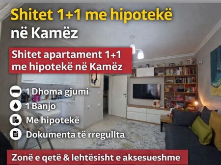 Shitet apartament 1+1 me hipotek ne Kamez