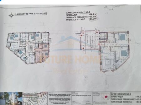 Shitje, Apartament 2+1, Shkolla Mihal Grameno