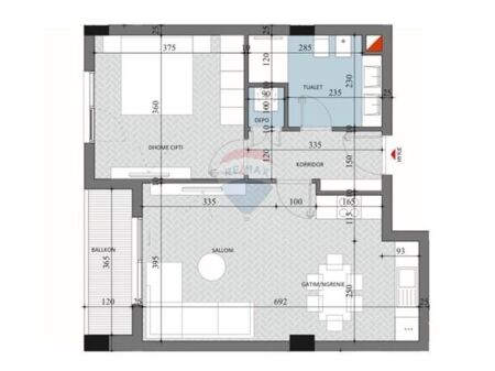 Apartment 1+1 for sale in Paskuqan.