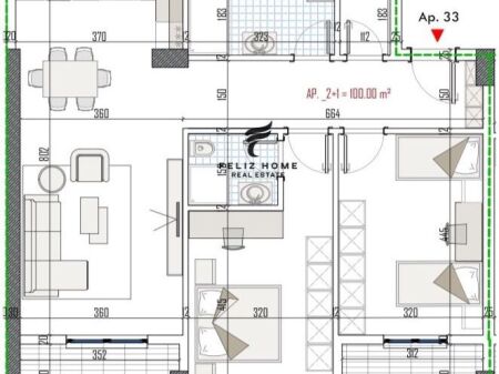 APPARTAMENTO 2+1 IN VENDITA PASKUQAN 105.000 EURO