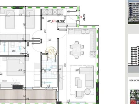 Shitje | Apartament 2 + 1 | Kamëz Municipality | 91155 €