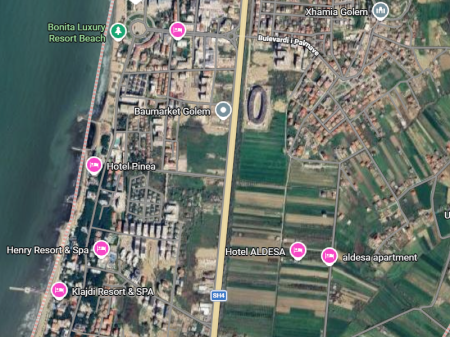 🔥 MEGA OPORTUNITET ZHVILLIMI NË GOLEM – BUZË AUTOSTRADËS, 1000 m NGA DETI 🔥