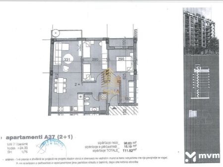 Shitet, Apartament 2+1+blk, Ish Fusha Aviacionit, 130.000 Euro