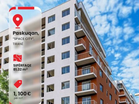 Shitet apartament 2+1, Kompleksi Space City , Paskuqan