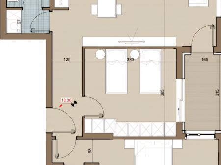 SHITET APARTAMENT 1+1 NË ZONEN E KAMZES