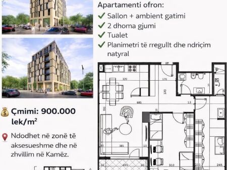 FOR SALE 2+1 APARTMENT IN KAMEZ