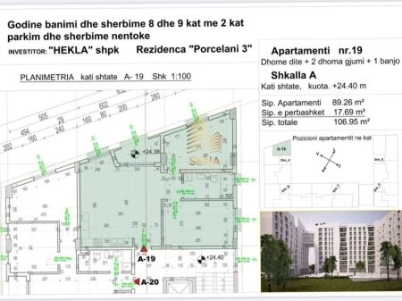 Shitet Apartament 2+1+Blk, Porcelan – Rezidenca “Porcelan 03”, 171.000 Euro