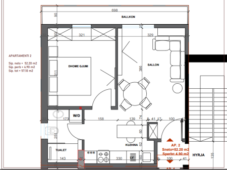 APARTAMENT 1+1 për Shitje – 📍Bllok | Design & Pamje Premium ✨