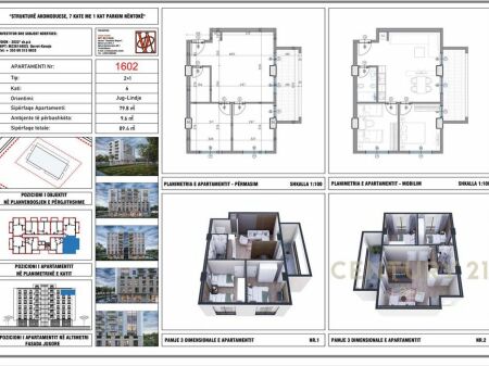 SHITET APARTAMENT 2+1 TEK REZIDENCA DION NE QERRET
