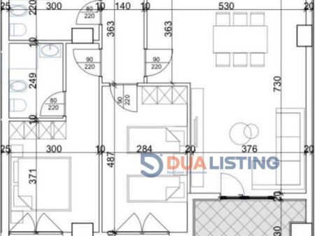 Shesim Apartament 2+1 tek Kompleksi Aura, Laprake