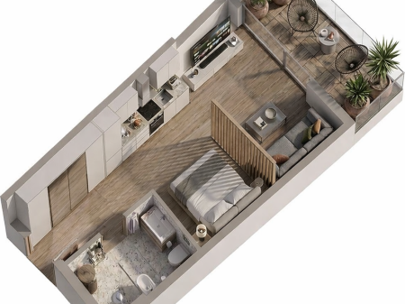 Studio apartment for sale in Golem