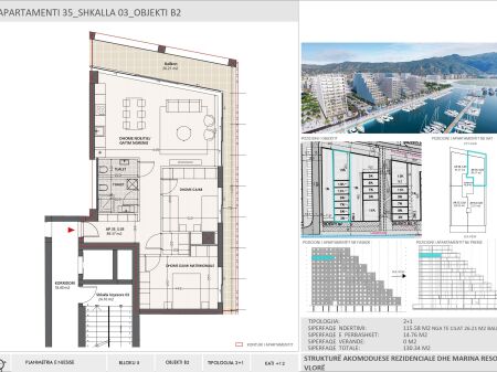 Apartament 2+1 Për Shitje Vlora Marina (Lungomare)