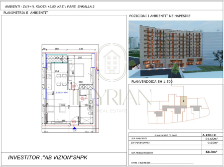 🏡 Apartament 1+1 në shitje – Organizim optimal & ndërtim i ri