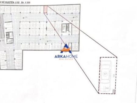 SHITEN 6 POSTE PARKIMI 31M2 "PERBALLE VILA L, ASTIR" 23000 EURO/POST PARKIMI