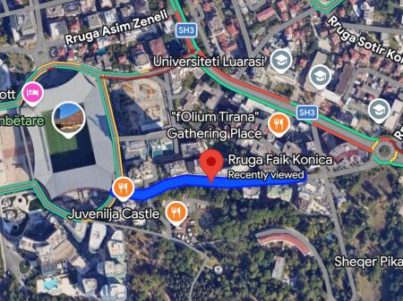 Me Qira: Zyre Gjigande | 3 Ambiente Pune +2wc & Depo (128m2) 📍Rr. Elbasanit - Rr. Faik Konica, Fasade nga Rruga || 160,000 Leke/muaj