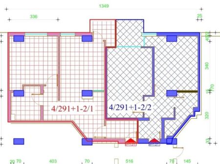 Shiten 2 apartamente 1+1 te 21 Dhjetori, buze rruge, afer hotel Mondial