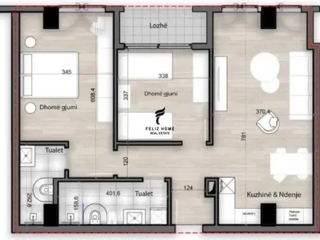 FOR SALE APARTMENT 2+1 PORCELAN 169,000 EURO FH-59188