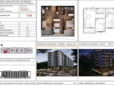 Shitet, Apartament 2+1+2, Rezidenca "Erdiar" Qerret, Kavajë