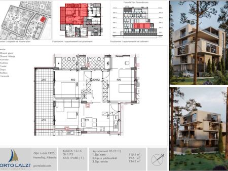 Apartment 2+1 Porto Lalzi, with 2300 eur/m2, 134 m