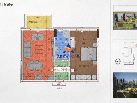 FOR SALE APARTMENT 1+1+BALCONY AT “RESIDENCA KLENSI” 150,000 EURO