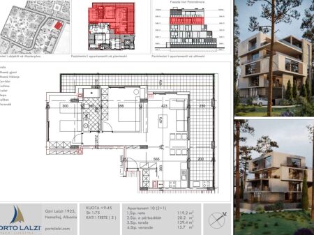 Apartment 2+1 with sea view, Porto Lalzi