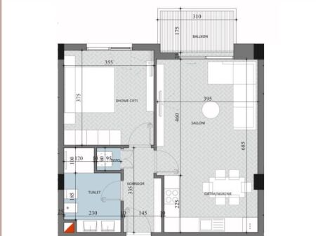 Apartament ne shitje 1+1