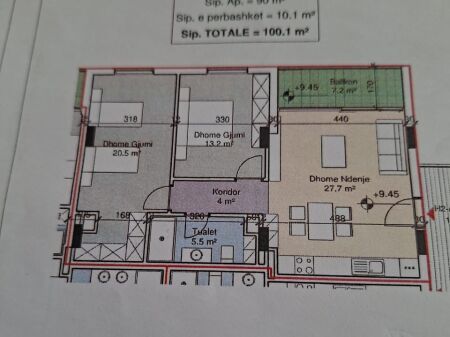 Apartment 2+1+2 for sale, Hamallaj