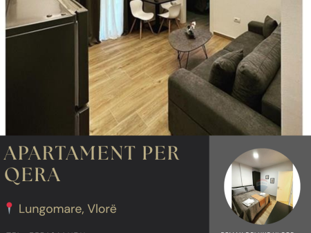 🏡 Apartament 1+1 me Qira – Lungomare, Vlorë