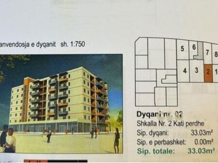 33.03 m2 COMMERCIAL AREA FOR SALE IN THE FRESKU AREA.