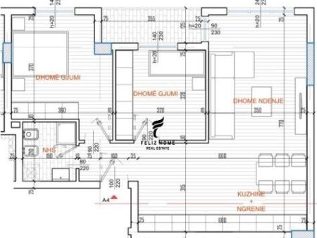 FOR SALE APARTMENT 2+1 KAVAJES STREET 17,100,000 LEKE FH-64558