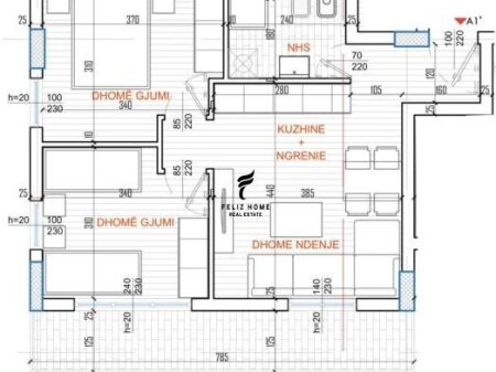 FOR SALE APARTMENT 2+1 KAVAJES STREET 13,300,000 LEKE FH-645